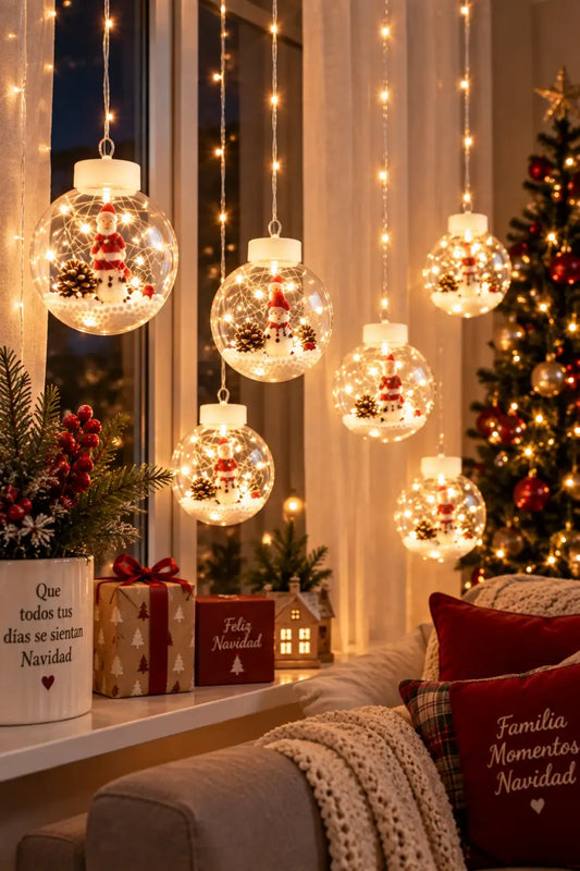 Cortina de Esferas Mágicas LED — Ilumina tu Navidad