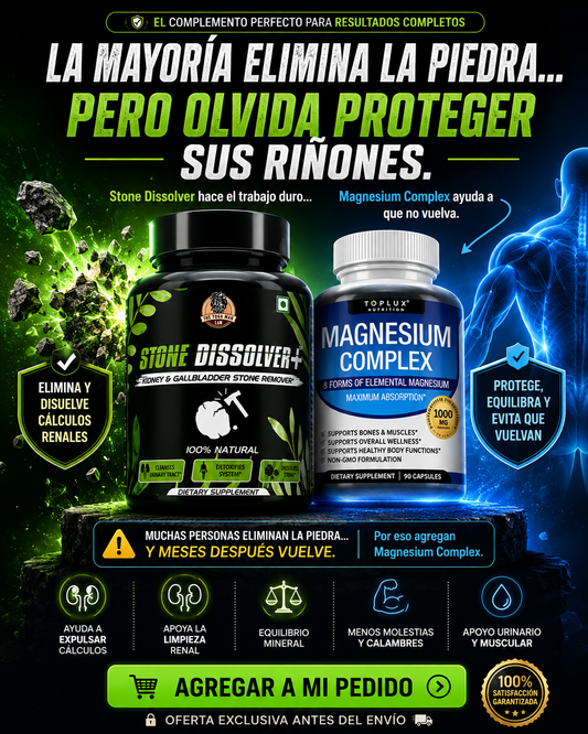 Magnesio Complex – 8 Magnesios Elementales (1000 mg)
