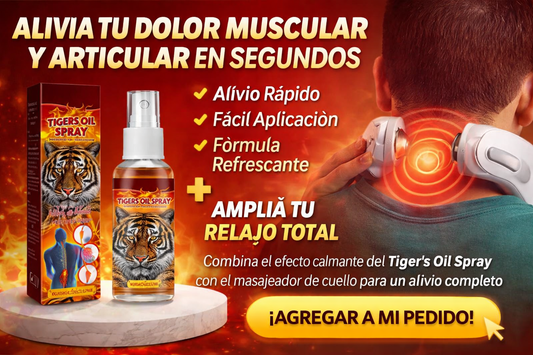 Leche de tigre en spray para el dolor muscular