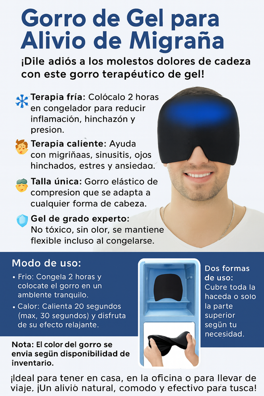 Gorro de Gel Terapéutico para Migraña