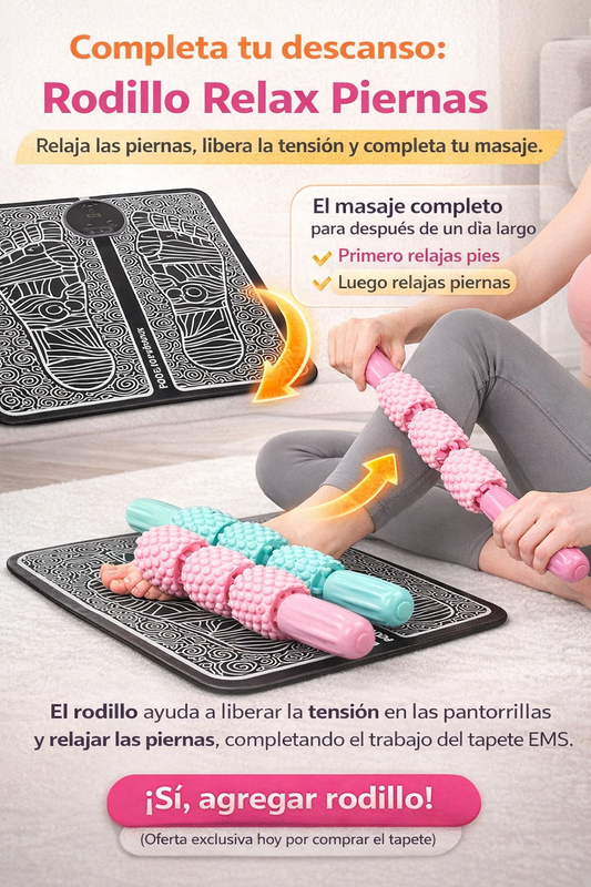 Rodillo Relax Piernas - Rodillo masajeador para piernas
