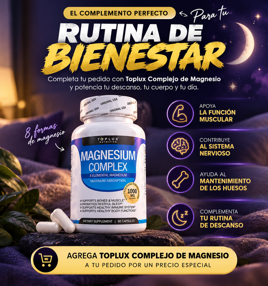 Magnesio Complex – 8 Magnesios Elementales (1000 mg)