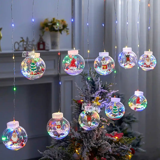 Luces LED con esferas navideñas. Ilumina cada rincón con magia