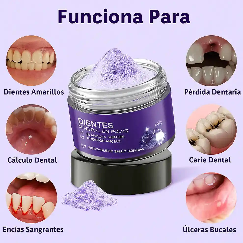 Polvo mineral restaurador dental